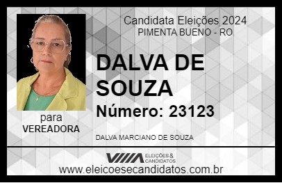 Candidato DALVA DE SOUZA 2024 - PIMENTA BUENO - Eleições