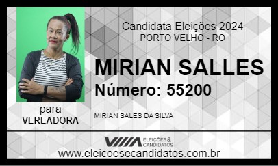 Candidato MIRIAN SALLES 2024 - PORTO VELHO - Eleições