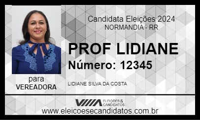 Candidato PROF LIDIANE 2024 - NORMANDIA - Eleições