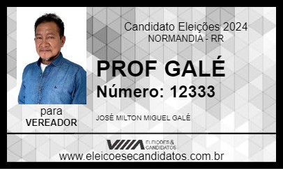 Candidato PROF GALÉ 2024 - NORMANDIA - Eleições