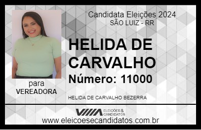 Candidato HELIDA DE CARVALHO 2024 - SÃO LUIZ - Eleições