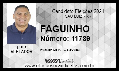 Candidato FAGUINHO 2024 - SÃO LUIZ - Eleições