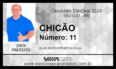 Candidato CHICÃO 2024 - SÃO LUIZ - Eleições