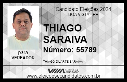 Candidato THIAGO SARAIVA 2024 - BOA VISTA - Eleições