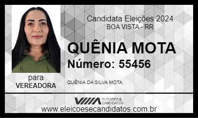 Candidato QUÊNIA MOTA 2024 - BOA VISTA - Eleições