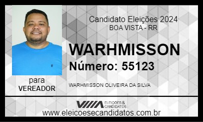 Candidato WARHMISSON 2024 - BOA VISTA - Eleições