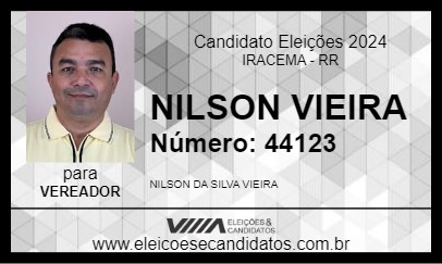 Candidato NILSON VIEIRA 2024 - IRACEMA - Eleições