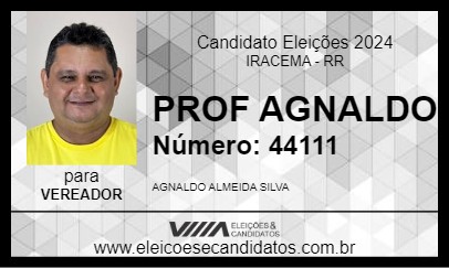 Candidato PROF AGNALDO 2024 - IRACEMA - Eleições