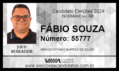 Candidato FÁBIO SOUZA 2024 - NORMANDIA - Eleições