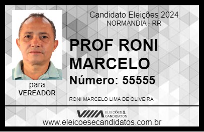 Candidato PROF RONI MARCELO 2024 - NORMANDIA - Eleições