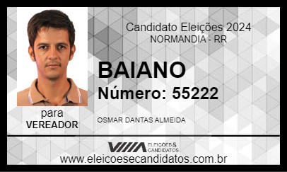 Candidato BAIANO 2024 - NORMANDIA - Eleições