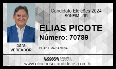 Candidato ELIAS PICOTE 2024 - BONFIM - Eleições