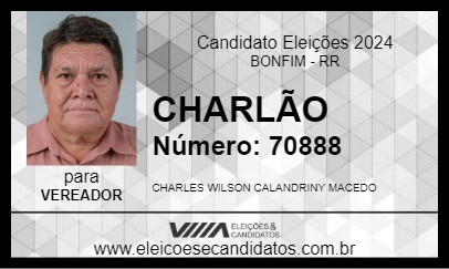 Candidato CHARLÃO 2024 - BONFIM - Eleições