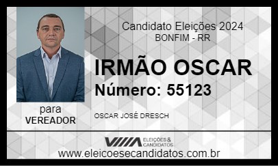 Candidato IRMÃO OSCAR 2024 - BONFIM - Eleições