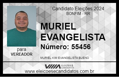 Candidato MURIEL EVANGELISTA 2024 - BONFIM - Eleições