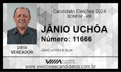 Candidato JÂNIO UCHÔA 2024 - BONFIM - Eleições