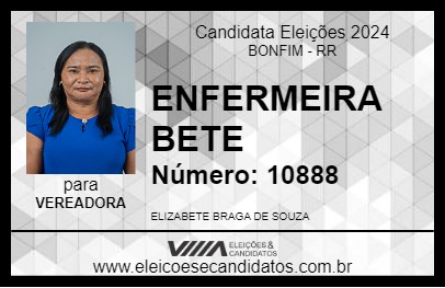 Candidato ENFERMEIRA BETE 2024 - BONFIM - Eleições