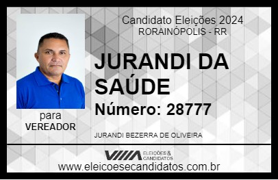 Candidato JURANDI DA SAÚDE 2024 - RORAINÓPOLIS - Eleições