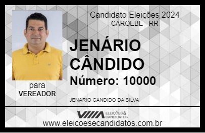 Candidato JENÁRIO CÂNDIDO 2024 - CAROEBE - Eleições