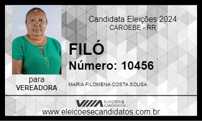 Candidato FILÓ 2024 - CAROEBE - Eleições