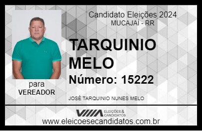 Candidato TARQUINIO MELO 2024 - MUCAJAÍ - Eleições