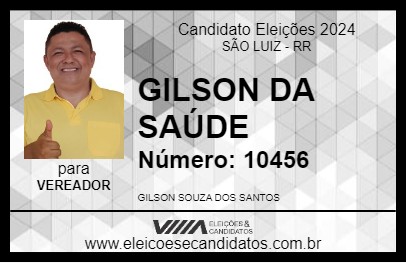 Candidato GILSON DA SAÚDE 2024 - SÃO LUIZ - Eleições