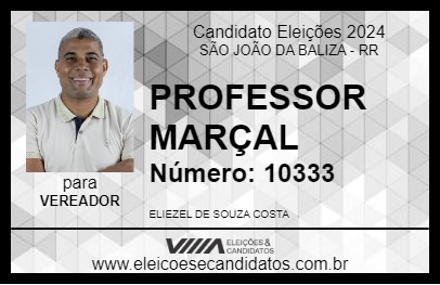 Candidato PROFESSOR MARÇAL 2024 - SÃO JOÃO DA BALIZA - Eleições