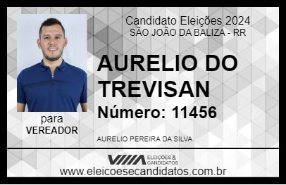 Candidato AURELIO DO TREVISAN 2024 - SÃO JOÃO DA BALIZA - Eleições