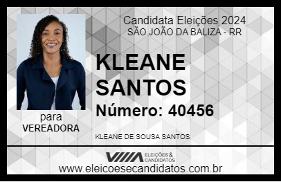 Candidato KLEANE SANTOS 2024 - SÃO JOÃO DA BALIZA - Eleições