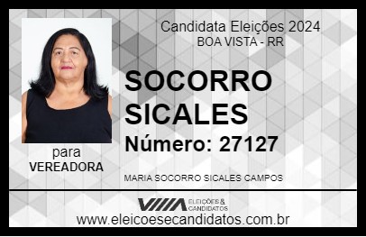 Candidato SOCORRO SICALES 2024 - BOA VISTA - Eleições