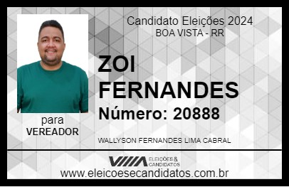 Candidato ZOI FERNANDES 2024 - BOA VISTA - Eleições