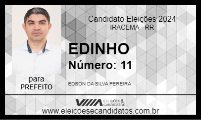 Candidato EDINHO 2024 - IRACEMA - Eleições