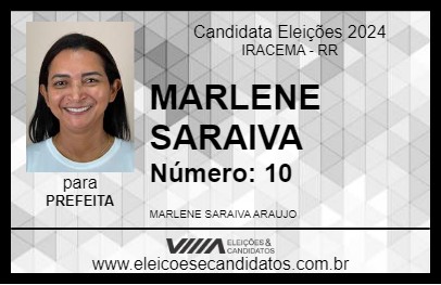 Candidato MARLENE SARAIVA 2024 - IRACEMA - Eleições