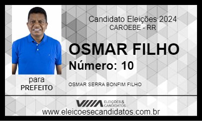 Candidato OSMAR FILHO 2024 - CAROEBE - Eleições