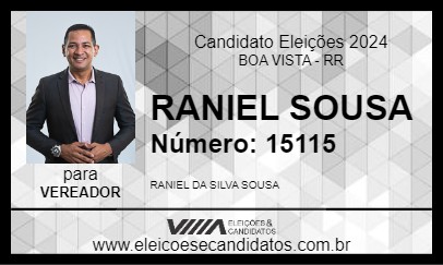 Candidato RANIEL SOUSA 2024 - BOA VISTA - Eleições