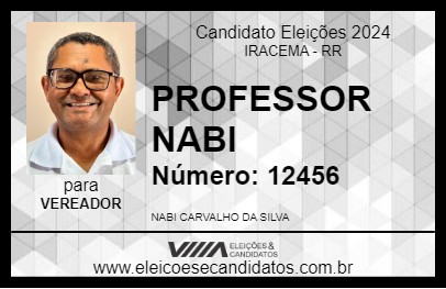 Candidato PROFESSOR NABI 2024 - IRACEMA - Eleições