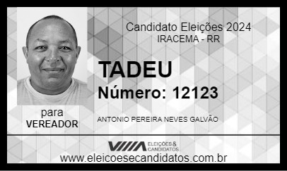 Candidato TADEU 2024 - IRACEMA - Eleições