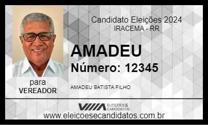 Candidato AMADEU 2024 - IRACEMA - Eleições