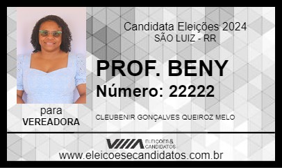 Candidato PROF. BENY 2024 - SÃO LUIZ - Eleições