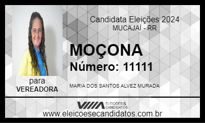 Candidato MOÇONA 2024 - MUCAJAÍ - Eleições