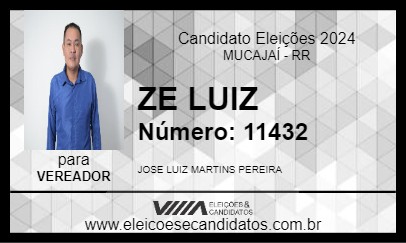 Candidato ZE LUIZ 2024 - MUCAJAÍ - Eleições