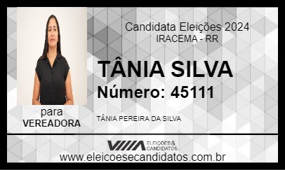 Candidato TÂNIA SILVA 2024 - IRACEMA - Eleições