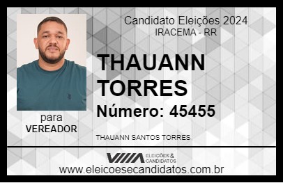 Candidato THAUANN TORRES 2024 - IRACEMA - Eleições