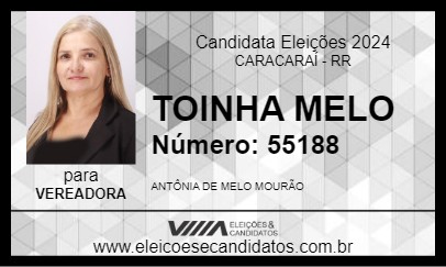 Candidato TOINHA MELO 2024 - CARACARAÍ - Eleições