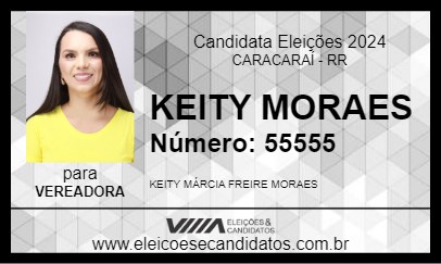 Candidato KEITY MORAES 2024 - CARACARAÍ - Eleições