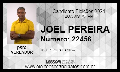 Candidato JOEL PEREIRA 2024 - BOA VISTA - Eleições