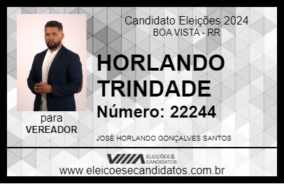 Candidato HORLANDO TRINDADE 2024 - BOA VISTA - Eleições