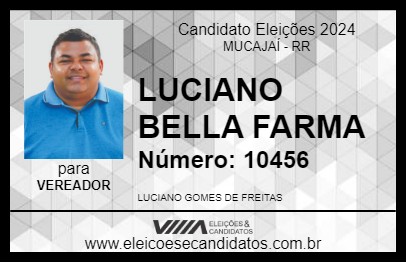 Candidato LUCIANO BELLA FARMA 2024 - MUCAJAÍ - Eleições