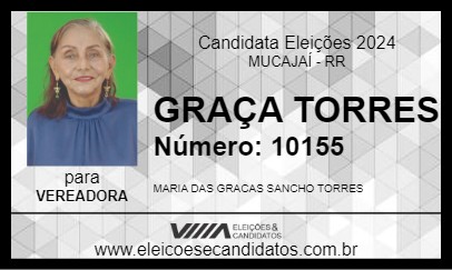 Candidato GRAÇA TORRES 2024 - MUCAJAÍ - Eleições