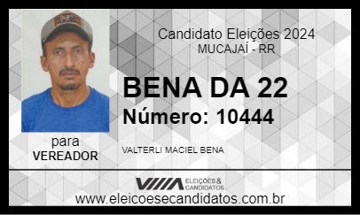 Candidato BENA DA 22 2024 - MUCAJAÍ - Eleições